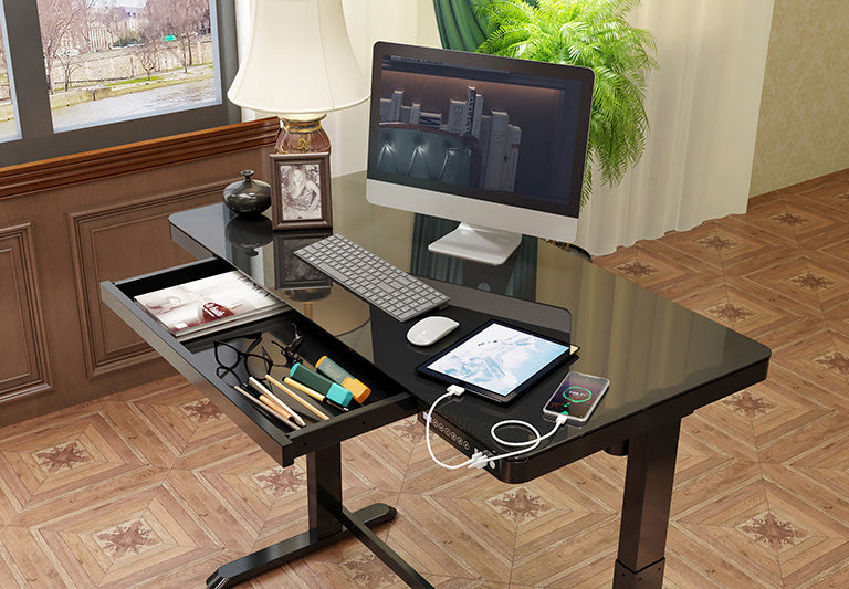 Order Office Furniture Single Motor Smart Desk with Glass Finish - OOF20G